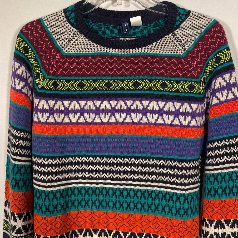 H&M DIVIDED MENS CREWNECK GRANDPA SWEATER WOOL MEDIUM